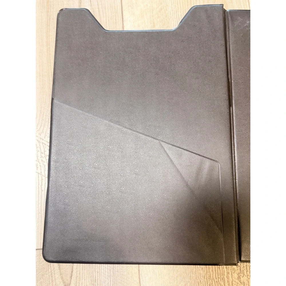 Vintage Samsill 71014 Brown Leather Notepad Folder Brass Corner Legal Pad Holder